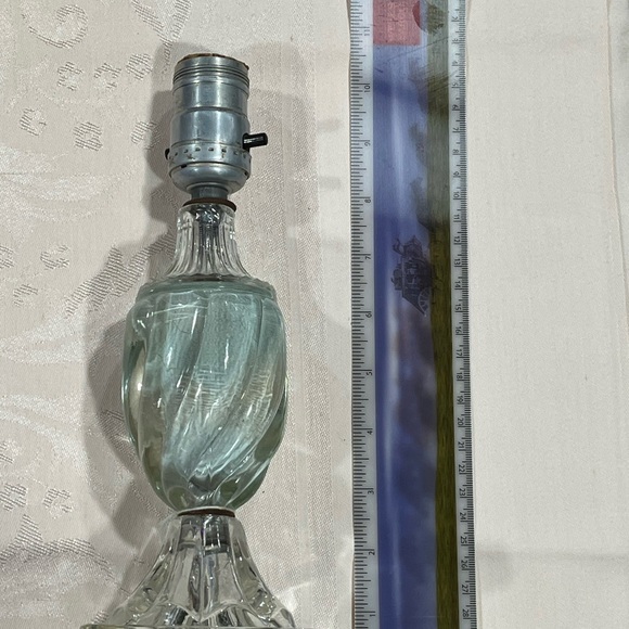 Antique Glass Table Lamp - Picture 10 of 12